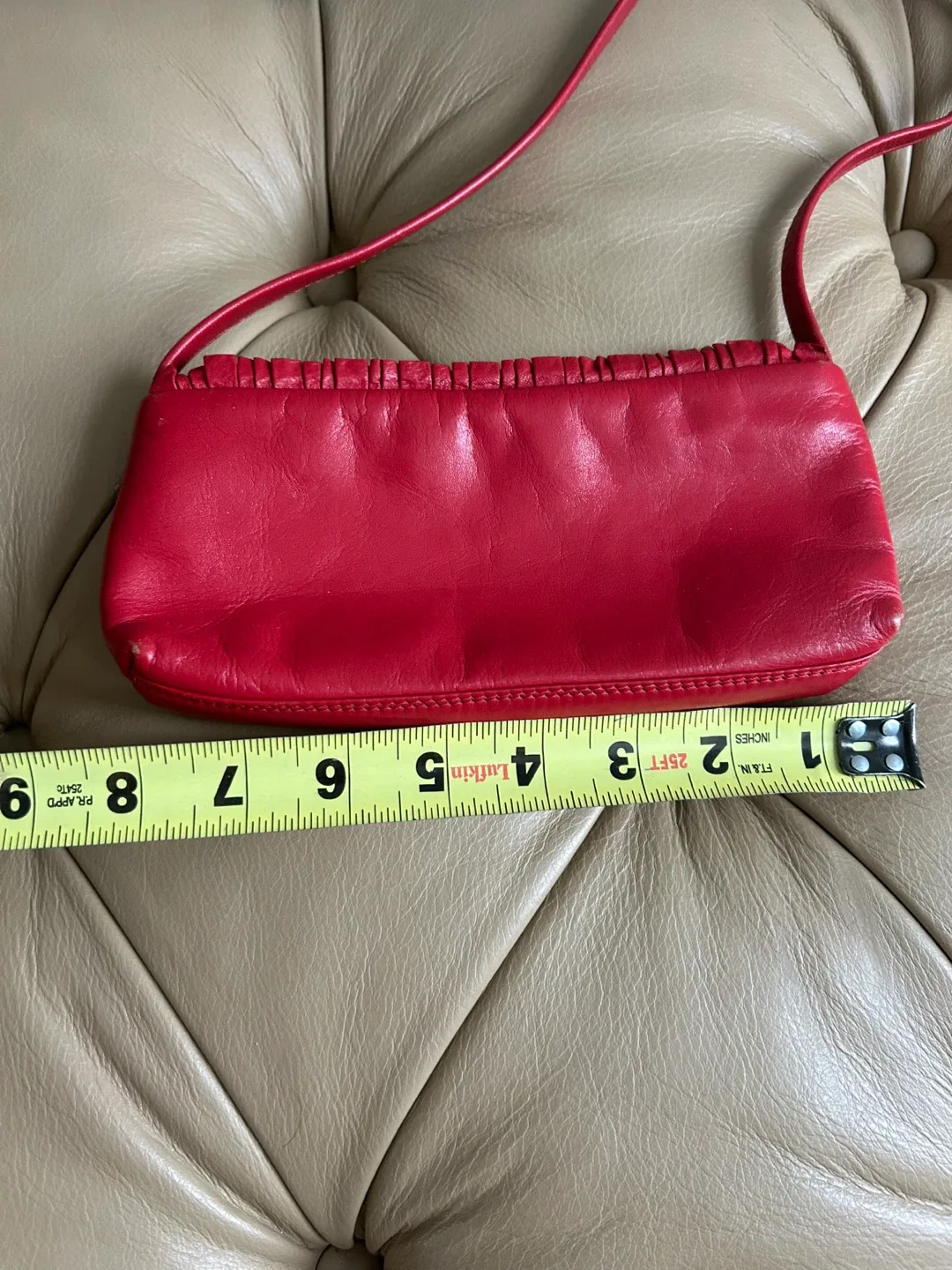 Red mini baguette Leather Purse - photo 4