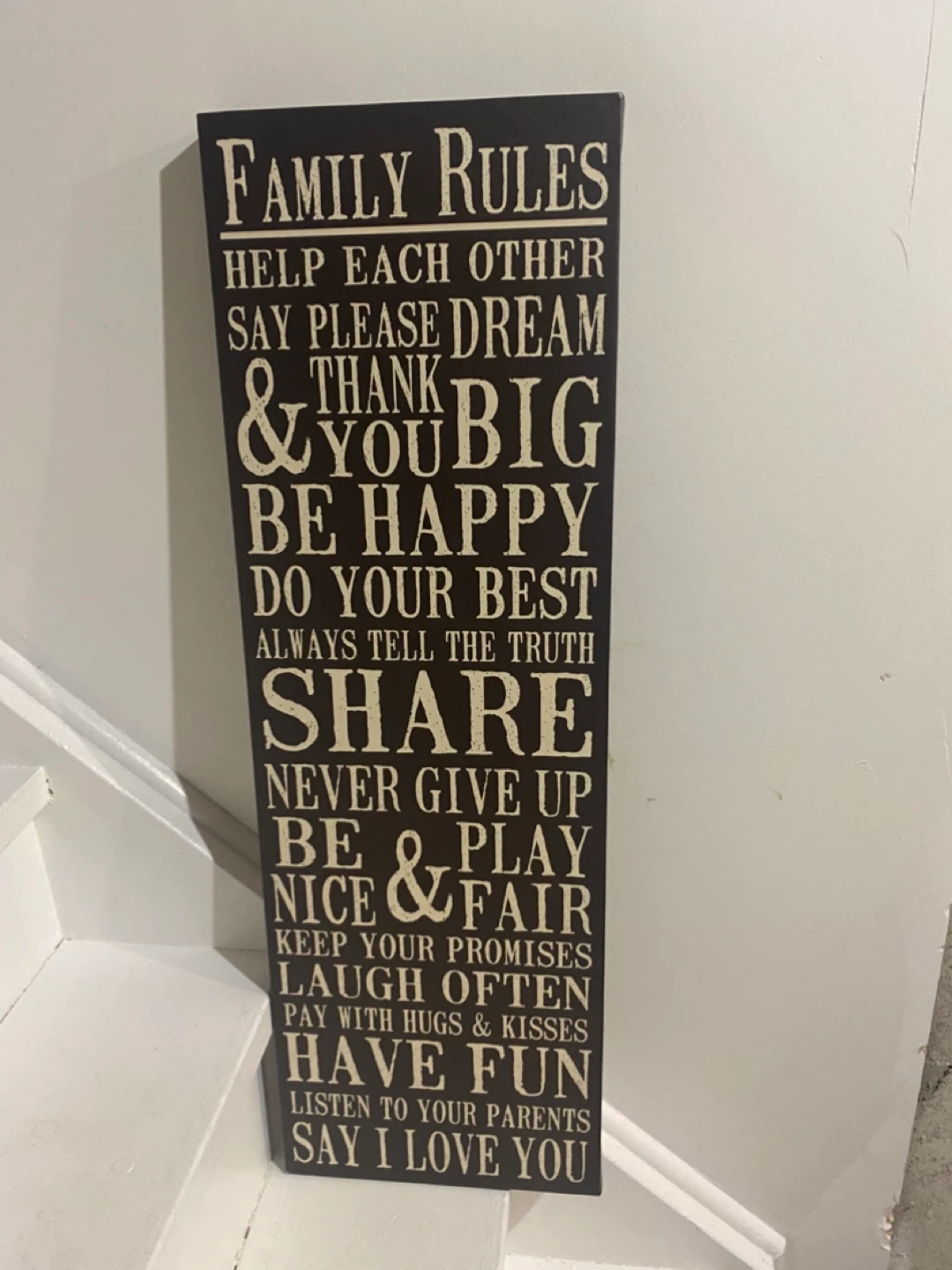 Family Rules Wall Plaque