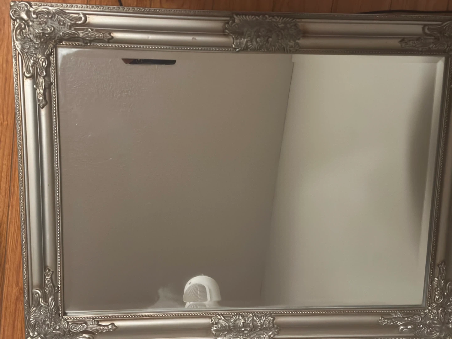 Ornate Silver Framed Mirror