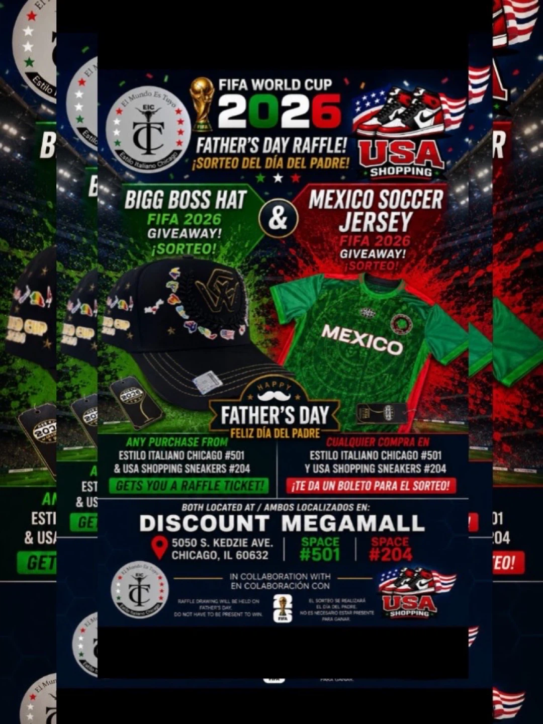 Rifa De El Día Del Padre Papá En El Discount Megamall Kedzie