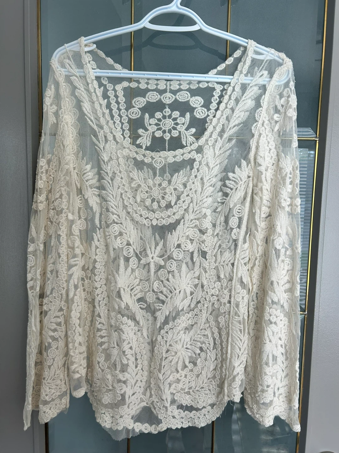 Cream Lace Cover-Up