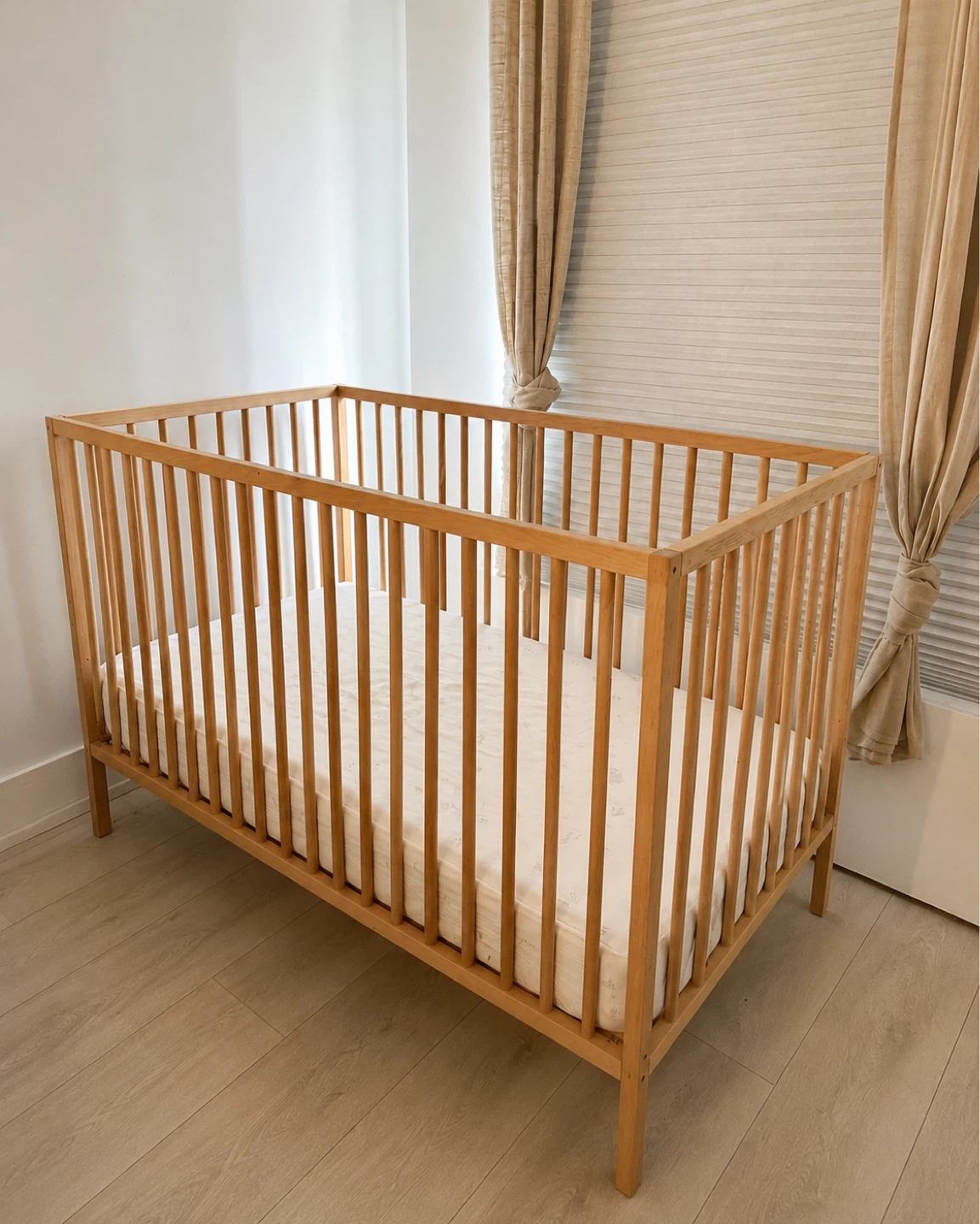 Wooden Baby Crib IKEA SNIGLAR