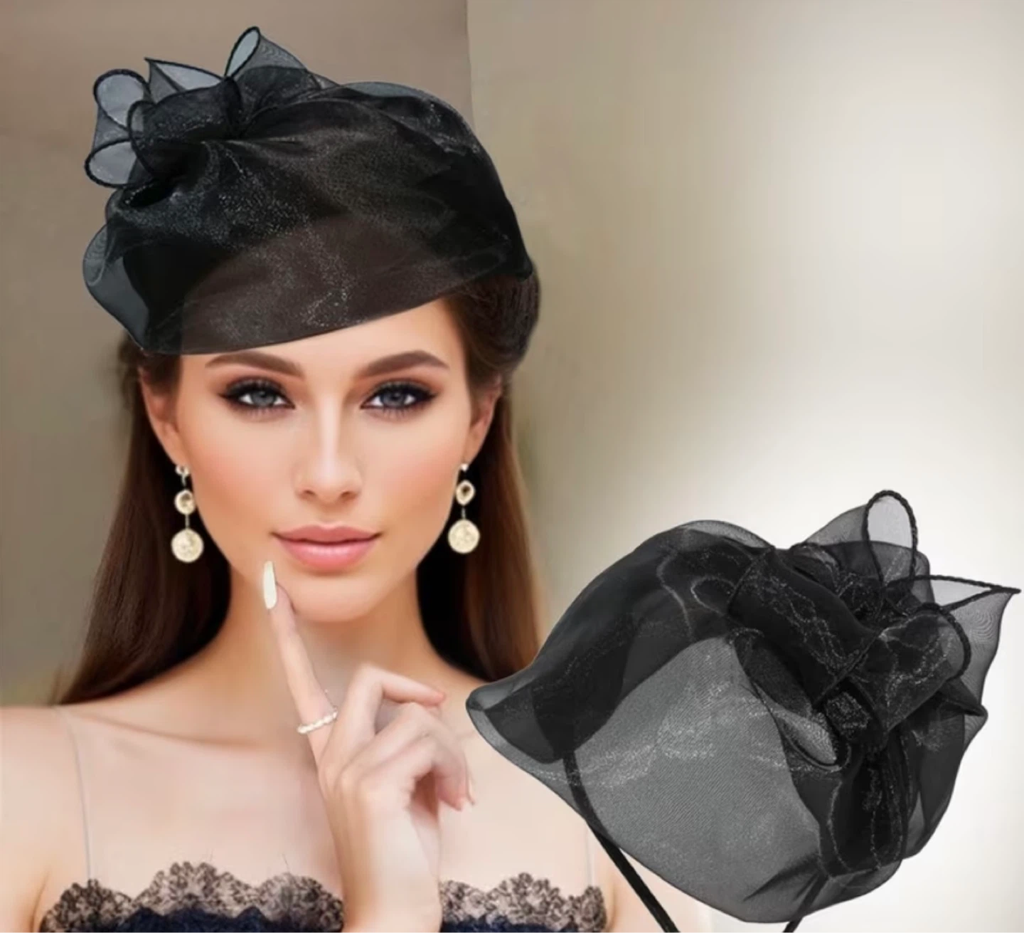 4 Kinds of Black Fascinator Headbands - photo 4