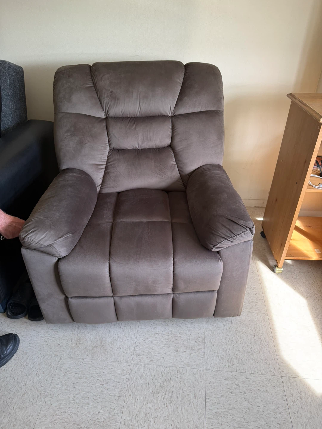 Brown Recliner Chair with Metal Frame - photo 5