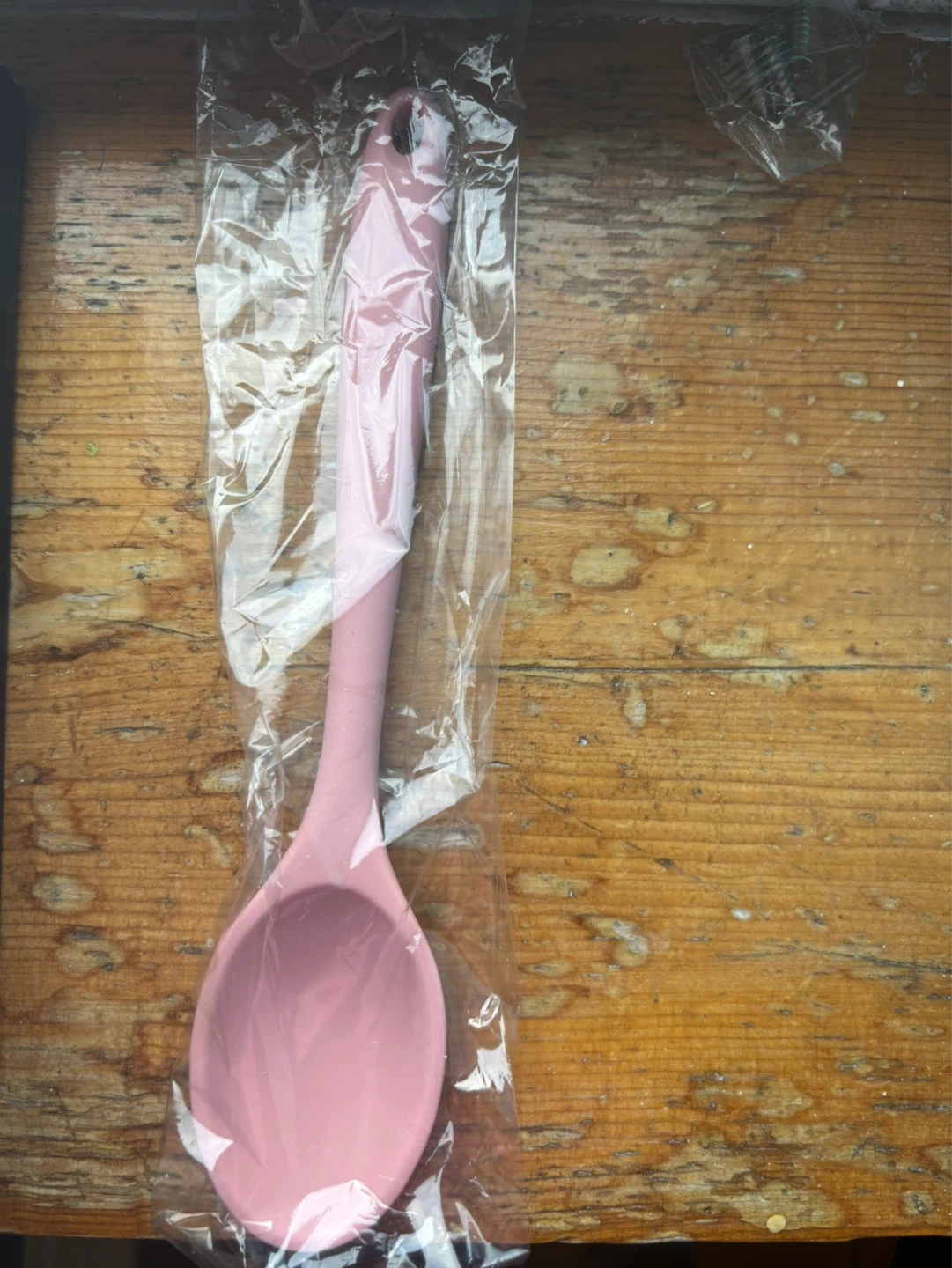Pink Silicone Spoon