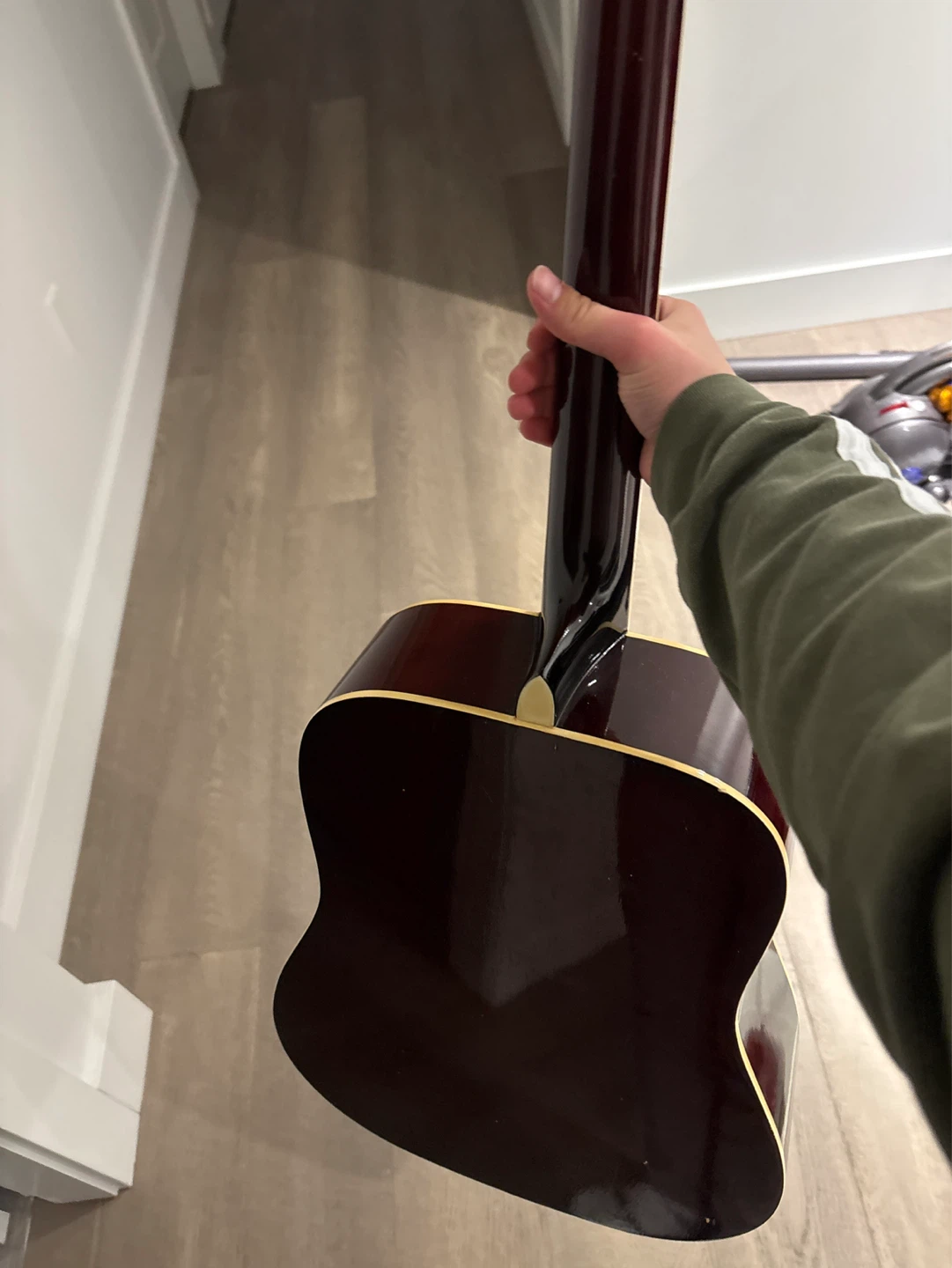 Acoustic Guitar - Red/Black Sunburst - photo 3