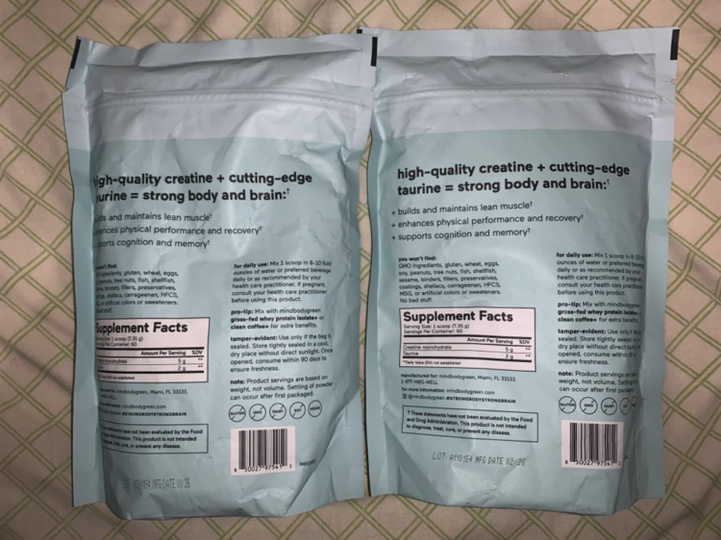 2 mindbodygreen Creatine+ with Taurine 60 Servings Powder Bag - photo 2