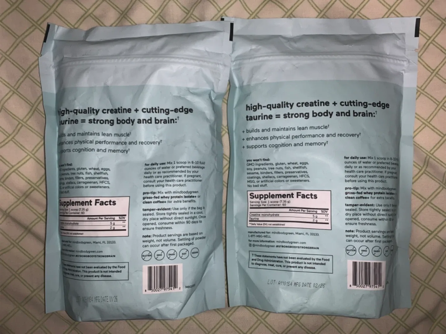 2 mindbodygreen Creatine+ with Taurine 60 Servings Powder Bag - photo 2