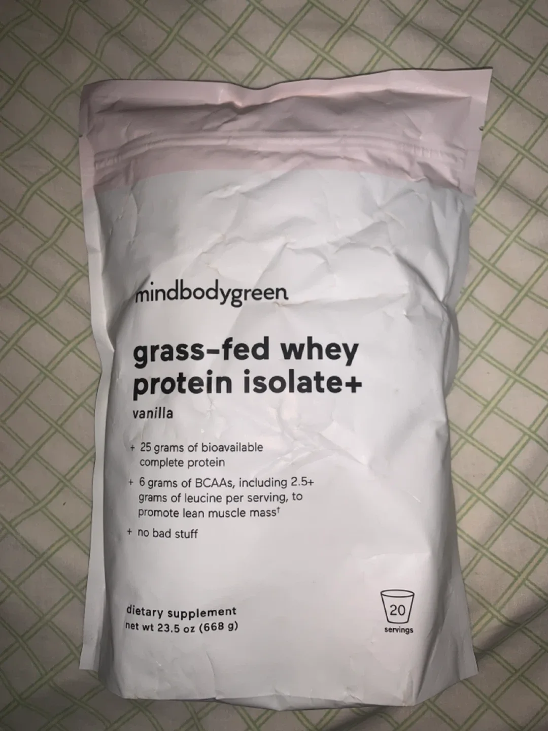 mindbodygreen Grass-Fed Whey Protein Isolate+ Vanilla