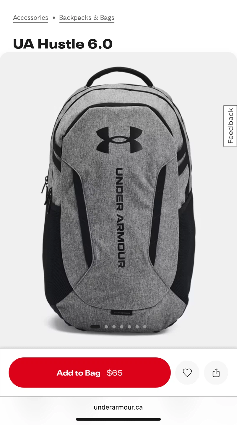 Under Armour UA Hustle 6.0 Backpack