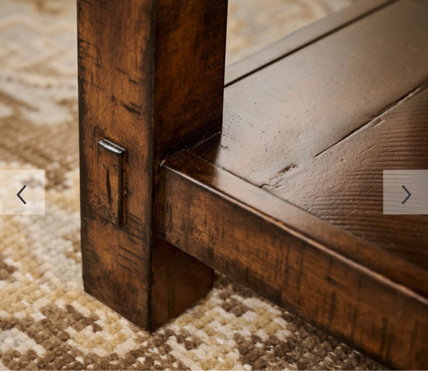Pottery Barn Wood End Table – Rustic Walnut - photo 4