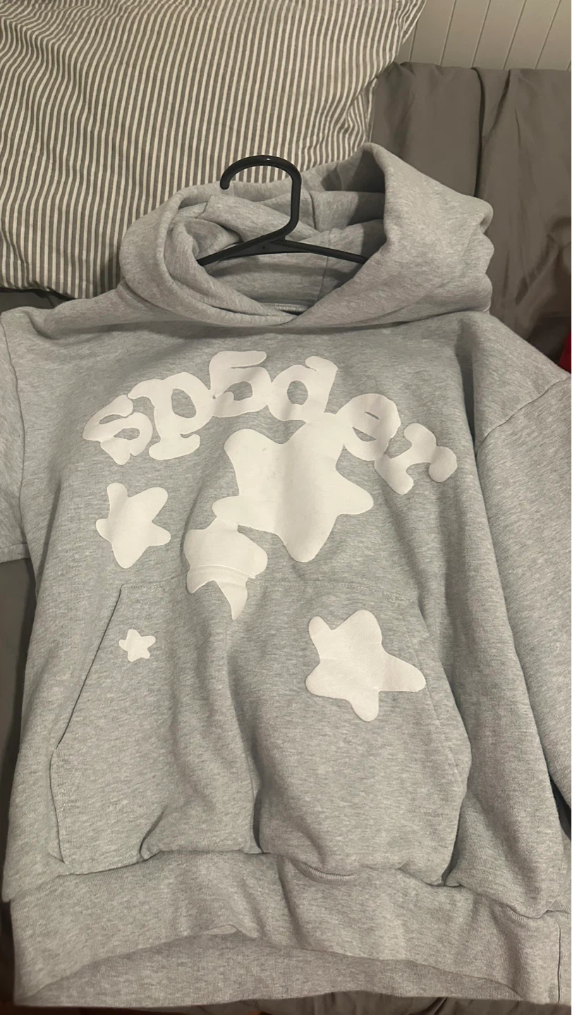 Sp5der Hoodie Grey Size Medium