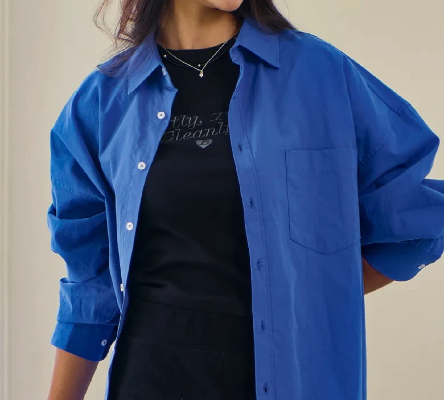 BITTERCELLS Blue Button-Up Shirt