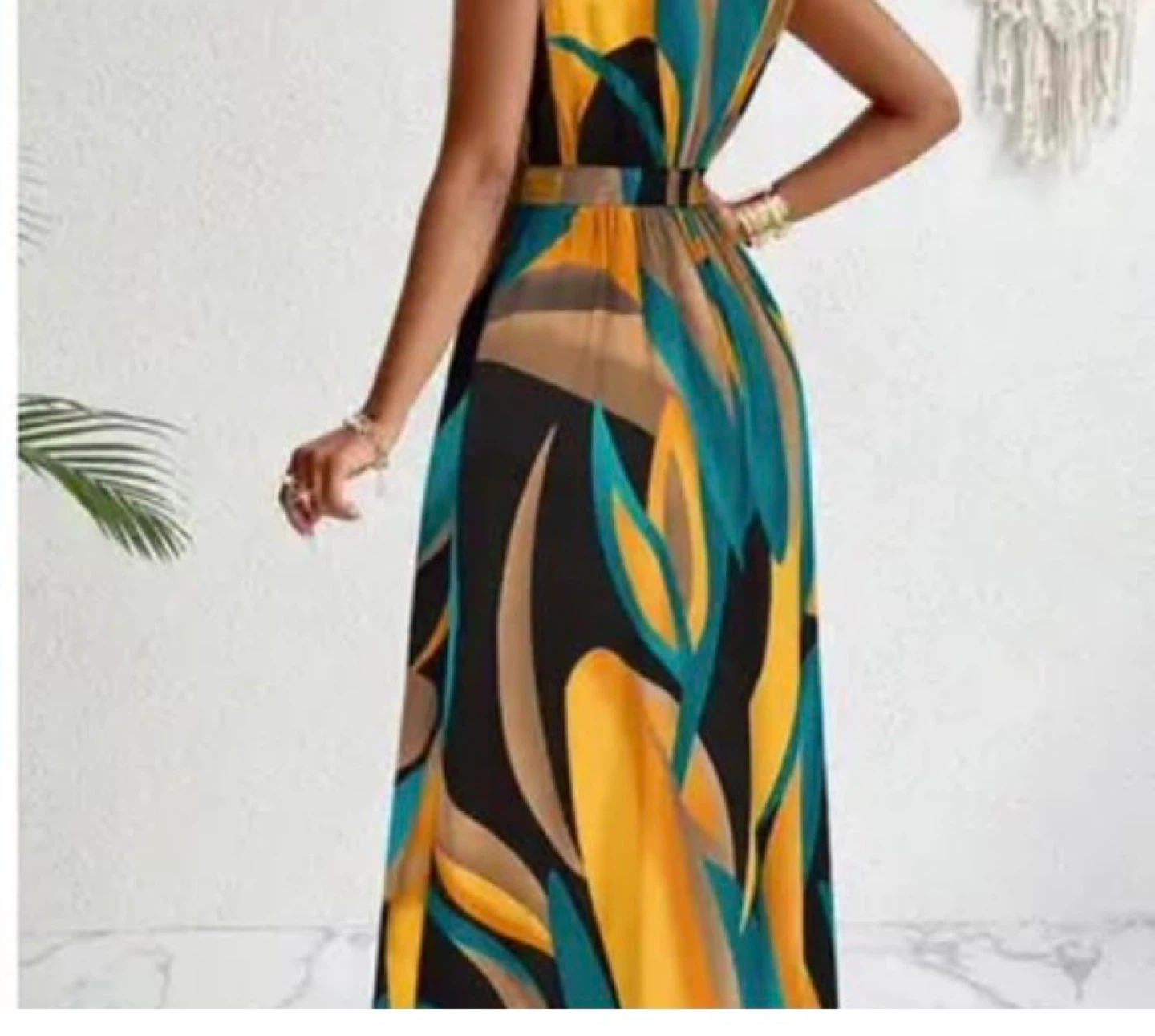 Brand new Maxi Dress with abstract pattern. Size large - photo 2