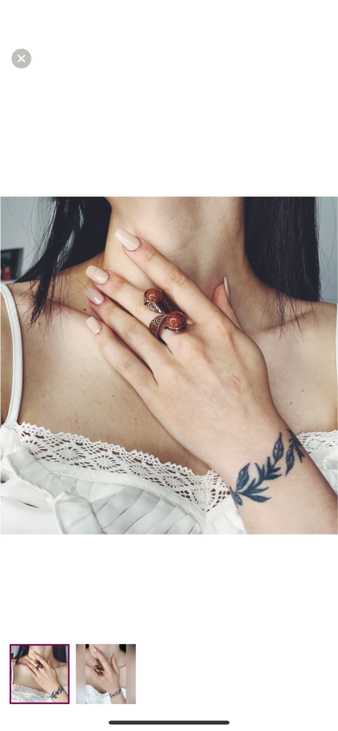 Copper hand made ring