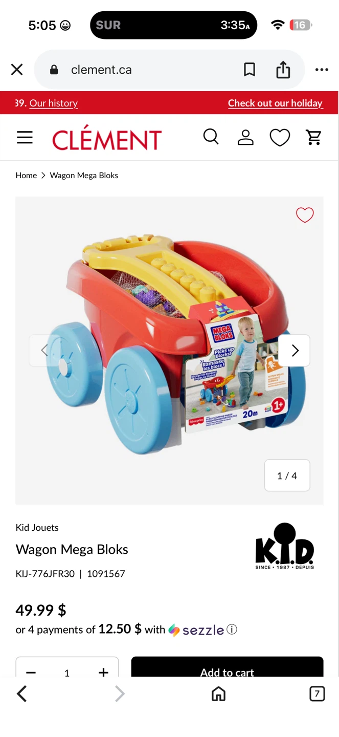 Brand new Mega Bloks Wagon $15