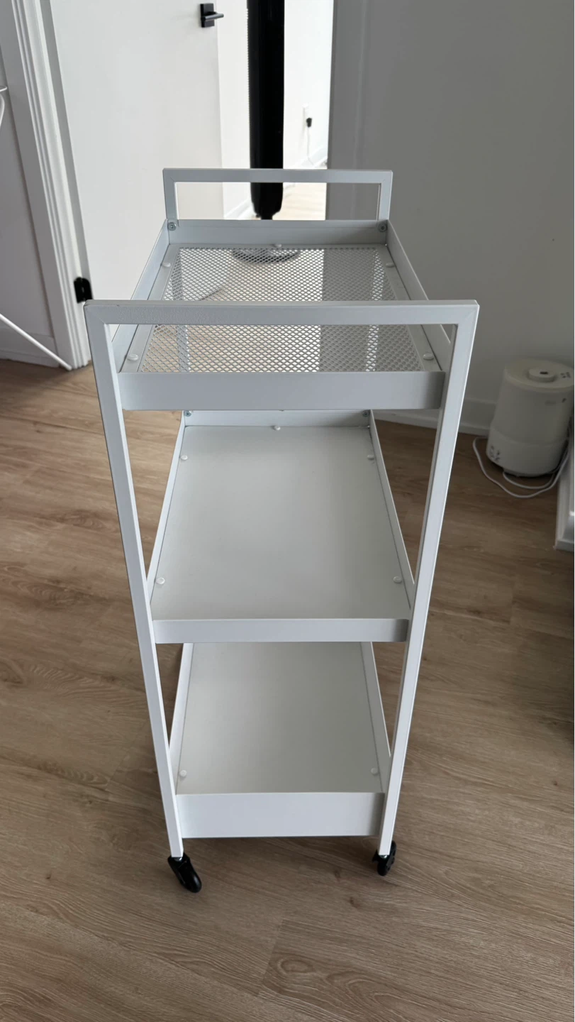 IKEA 3-Tier White Rolling Utility Cart - photo 3