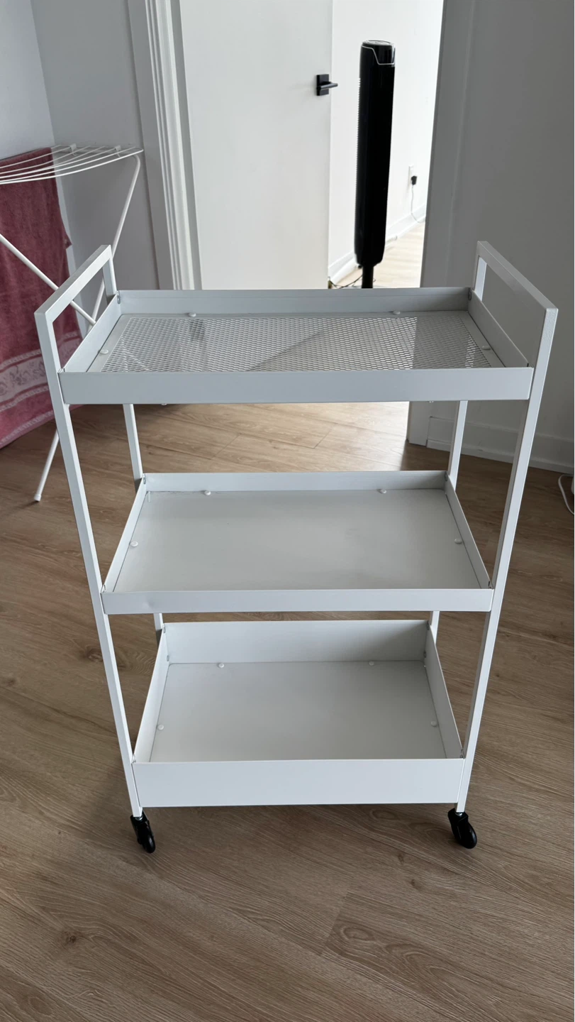 IKEA 3-Tier White Rolling Utility Cart - photo 2