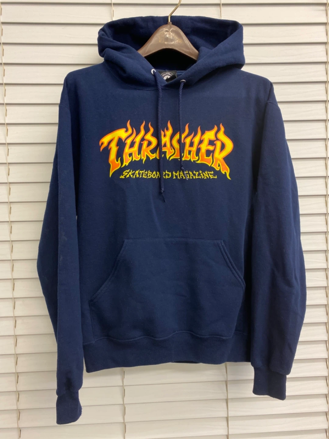 Thrasher Skateboard Magazine Hoodie Navy Blue S/P
