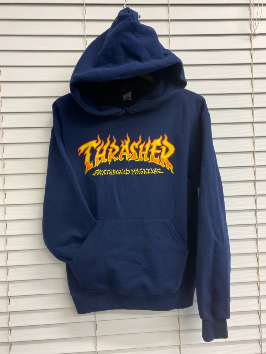 Thrasher Skateboard Magazine Hoodie Navy Blue S/P - photo 2
