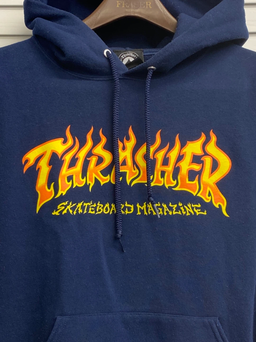 Thrasher Skateboard Magazine Hoodie Navy Blue S/P - photo 3