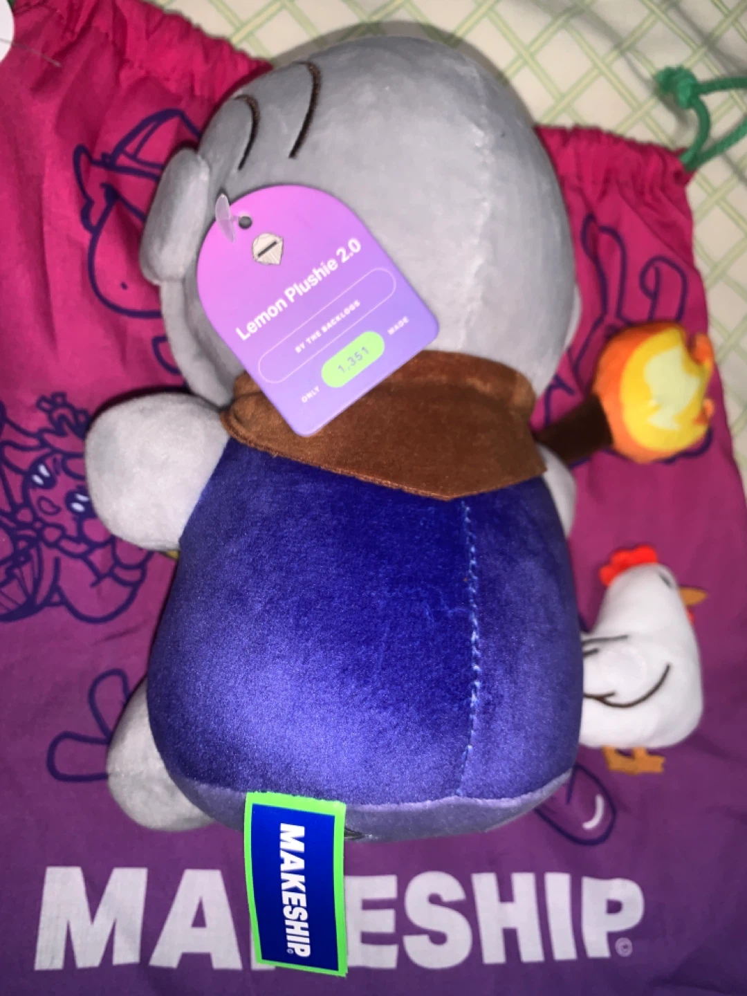 Lemon Plush 2.0 By The Backlogs Makeship Only 1351 RARE - photo 4