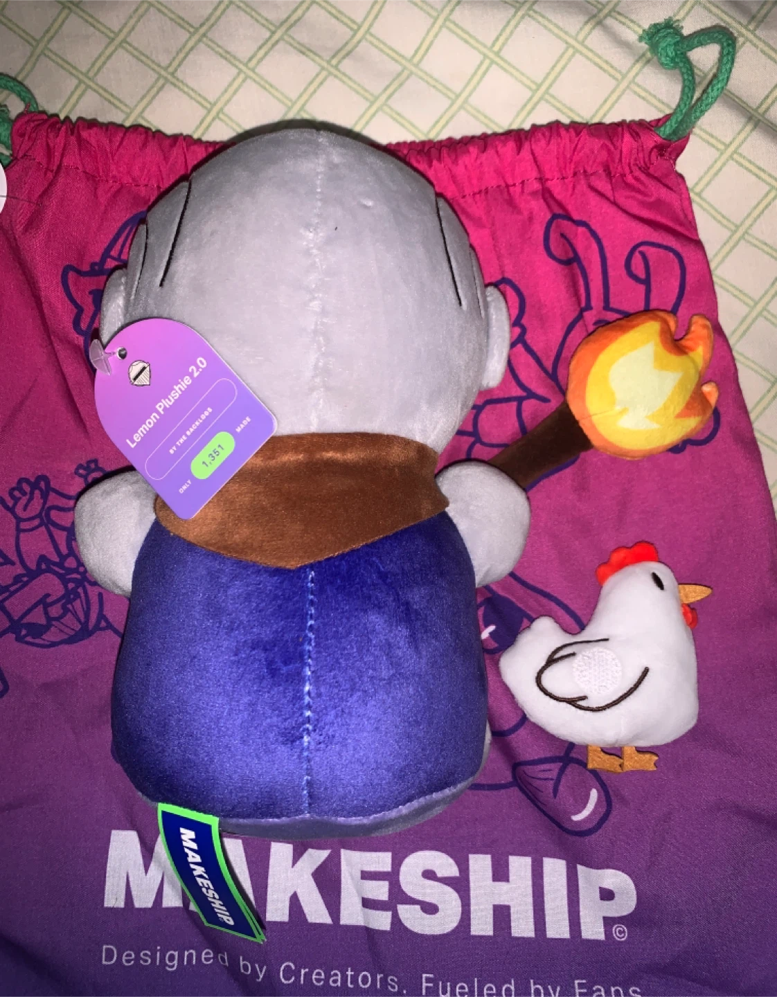 Lemon Plush 2.0 By The Backlogs Makeship Only 1351 RARE - photo 3