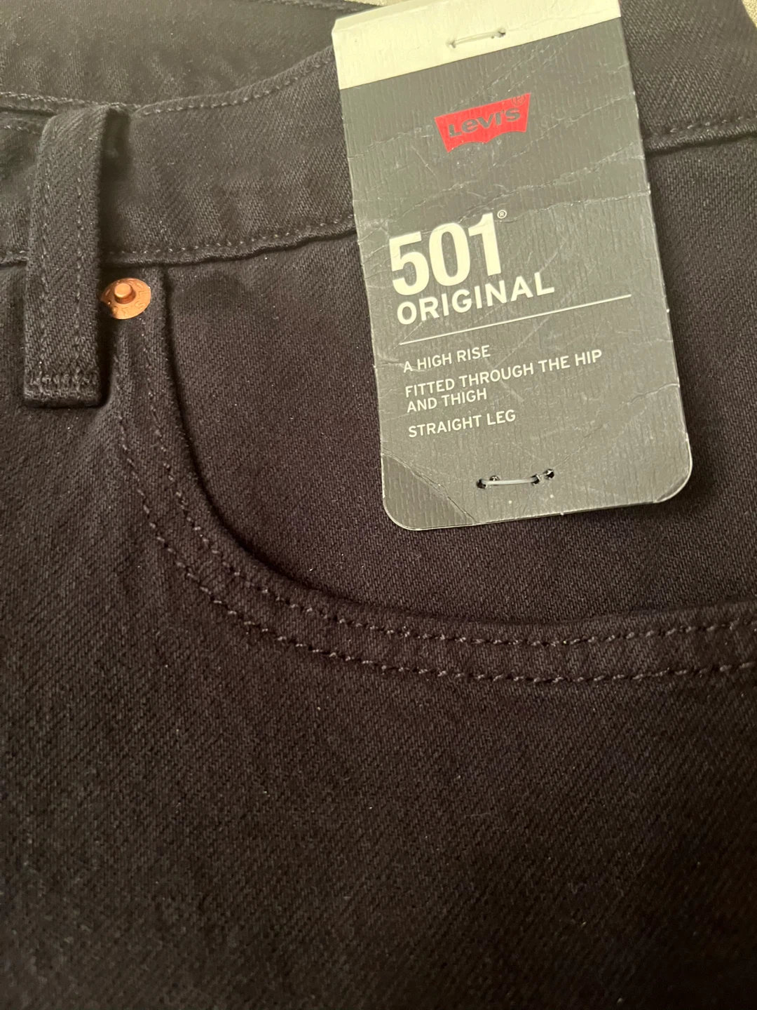 Levi's 501 Original Black Straight Leg Jeans - 32 x 30