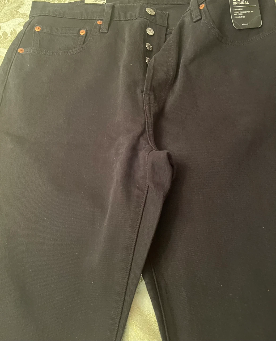 Levi's 501 Original Black Straight Leg Jeans - 32 x 30 - photo 2