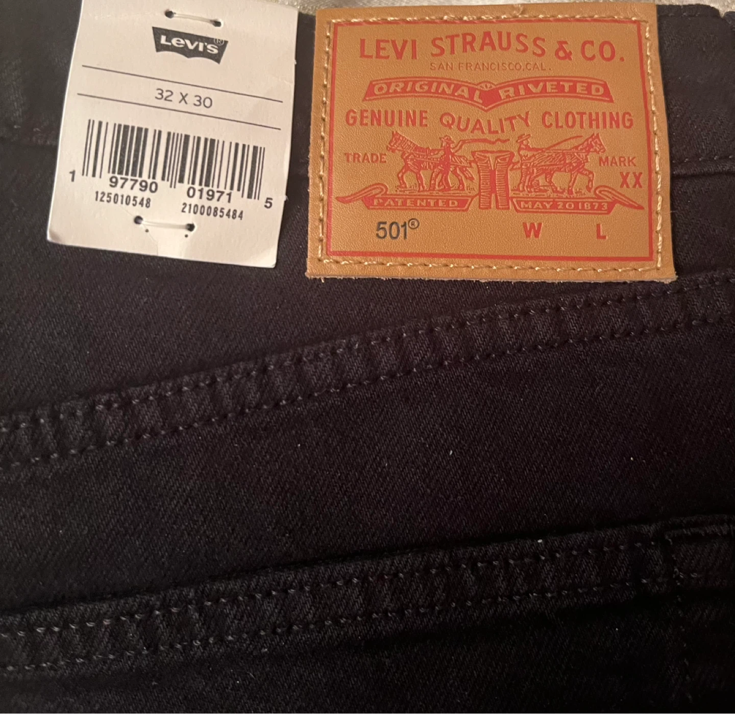 Levi's 501 Original Black Straight Leg Jeans - 32 x 30 - photo 4