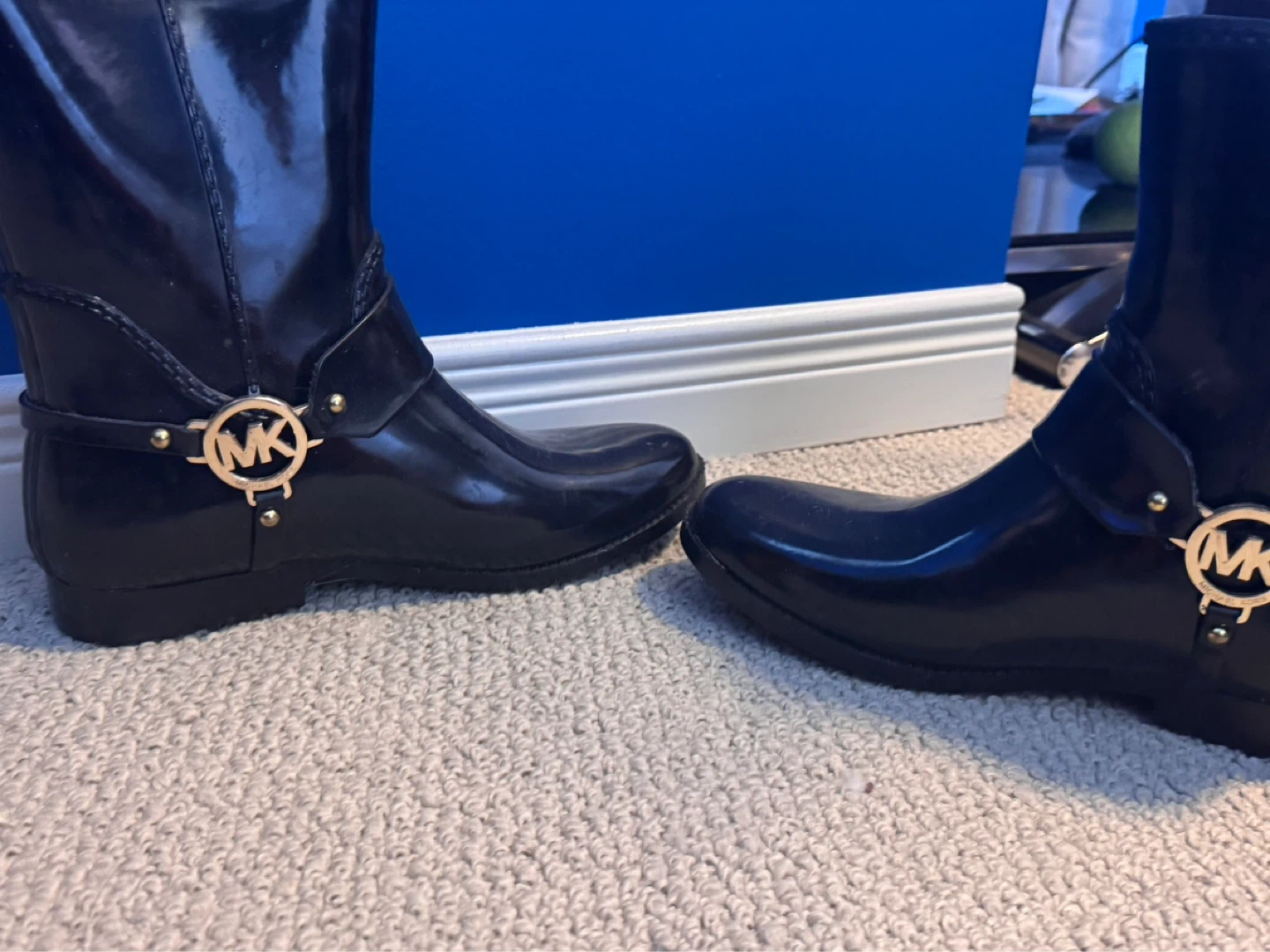 Michael Kors Black Rubber Rain Boots