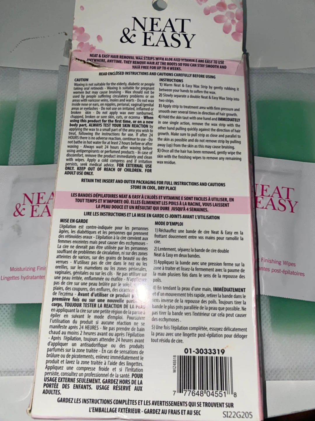 (FREE) Neat & Easy Hair Removal Wax Strips with Wipes - photo 3
