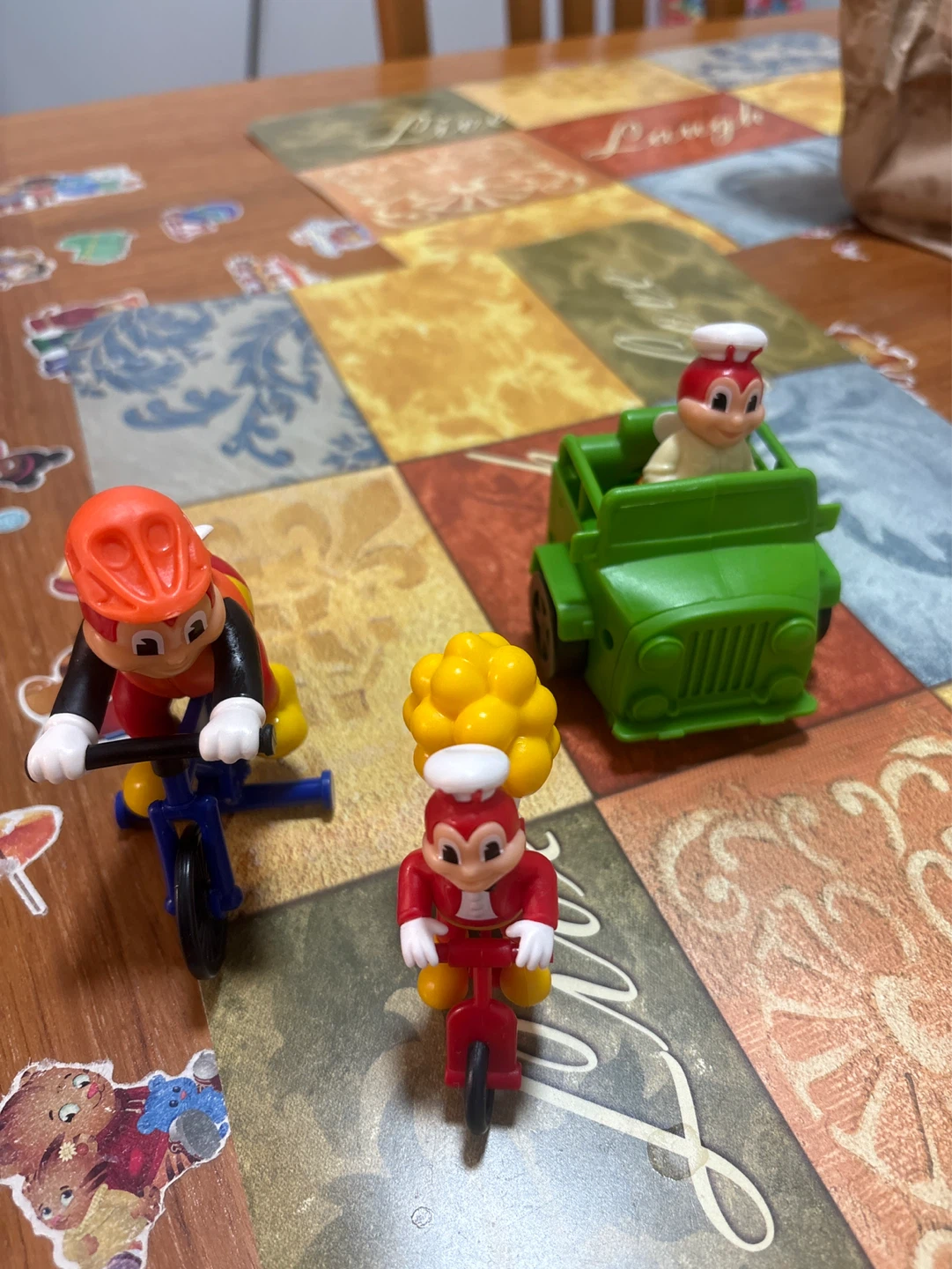 Jollibee Toys with Bicycle and Jeep