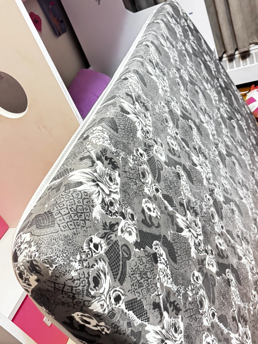 Twin Mattress with floral pattern