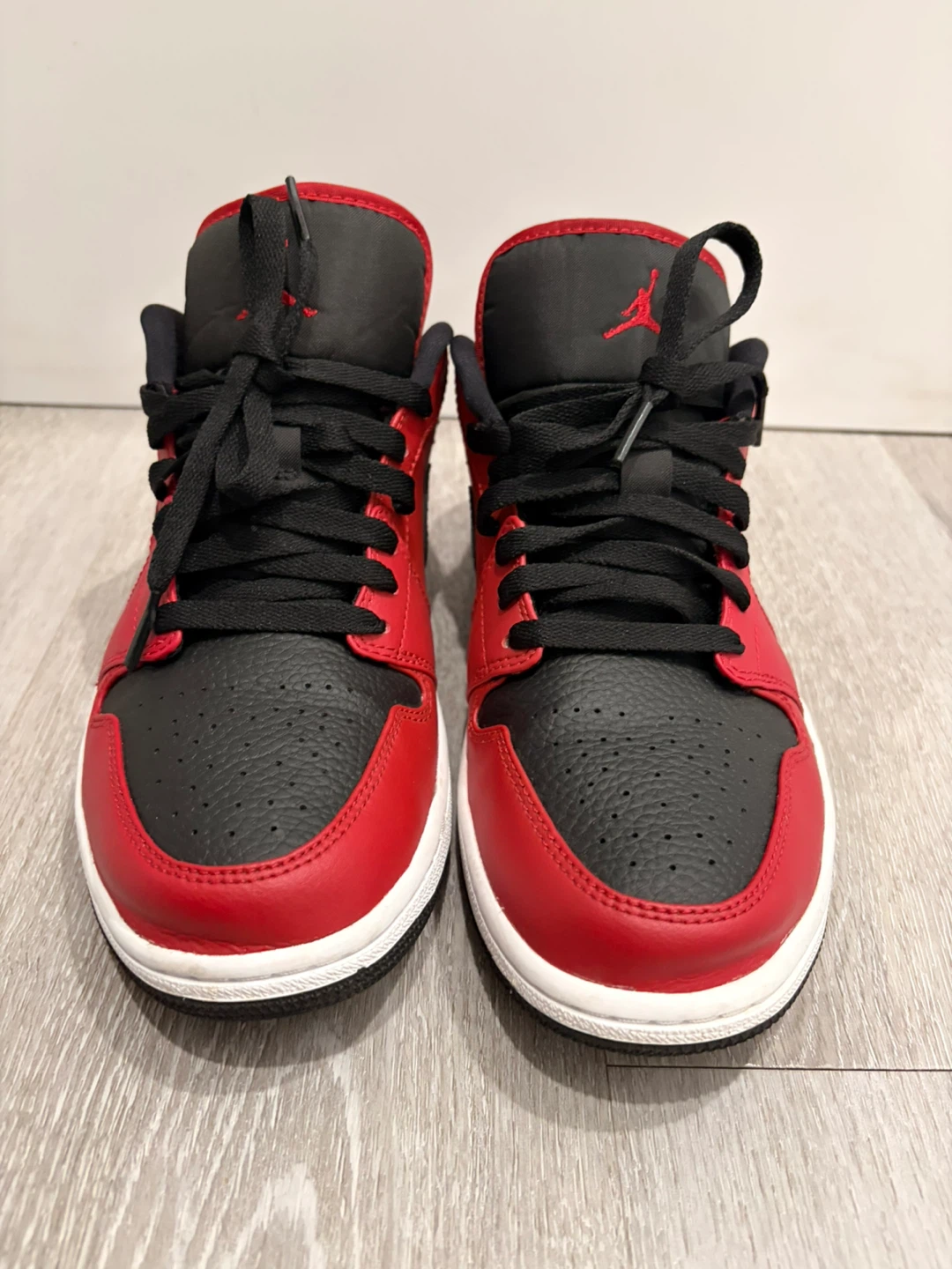 Air Jordan 1 Low Red Black Sneakers - photo 2