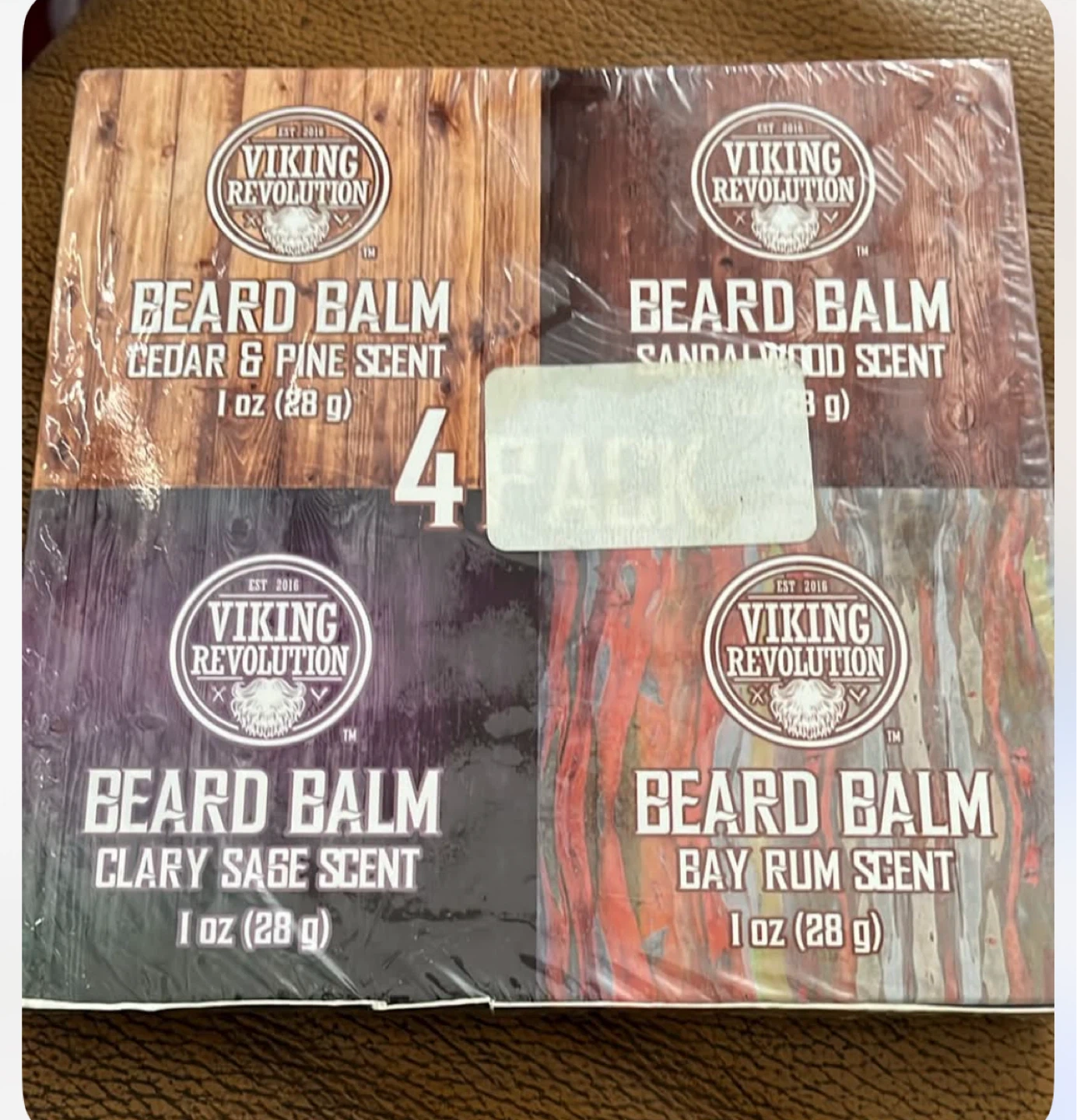 Viking Revolution Beard Balm 4 Pack - Assorted Scents
