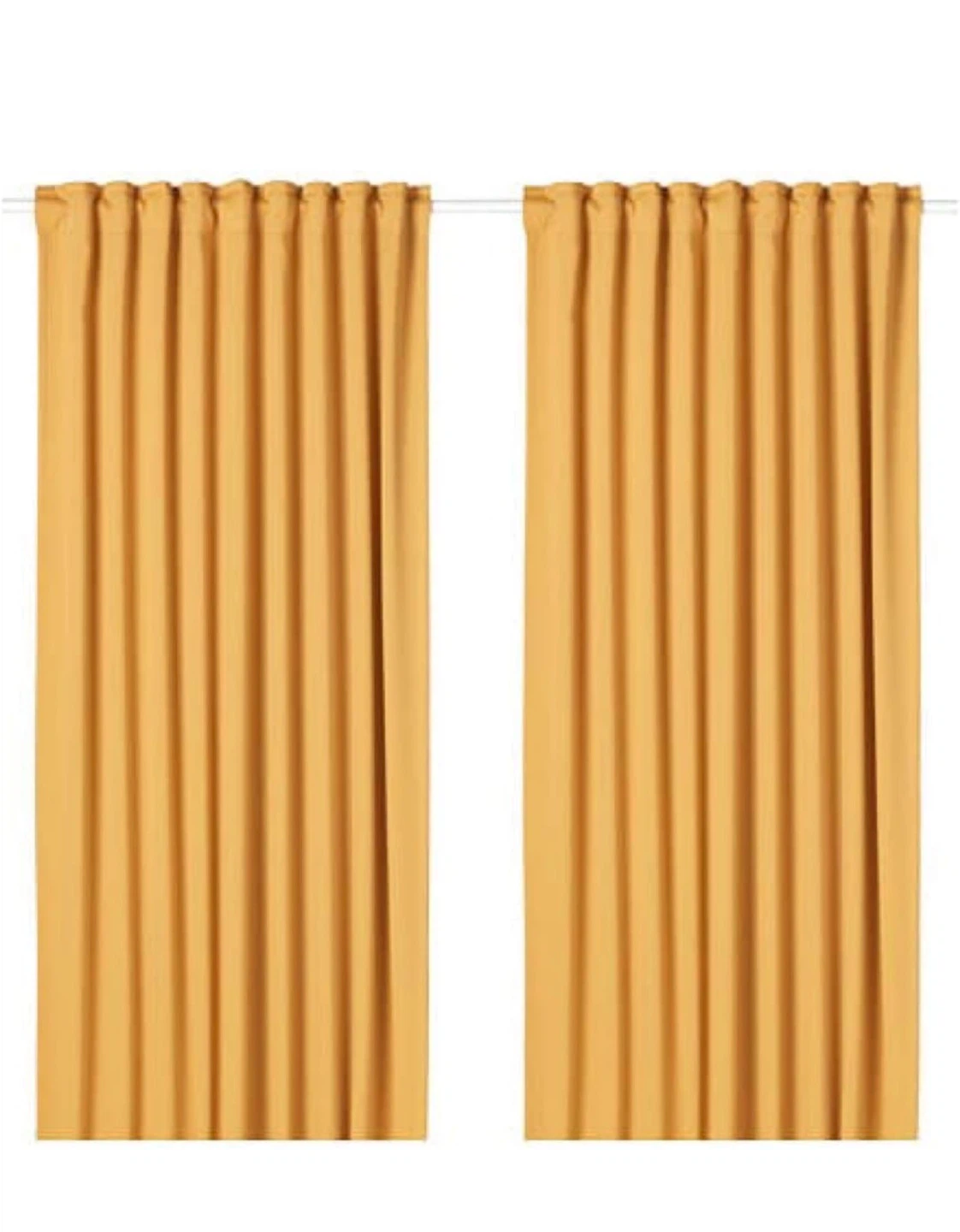 IKEA MAJGULL Curtains - Mustard Yellow (2x 145x250 cm) - photo 3