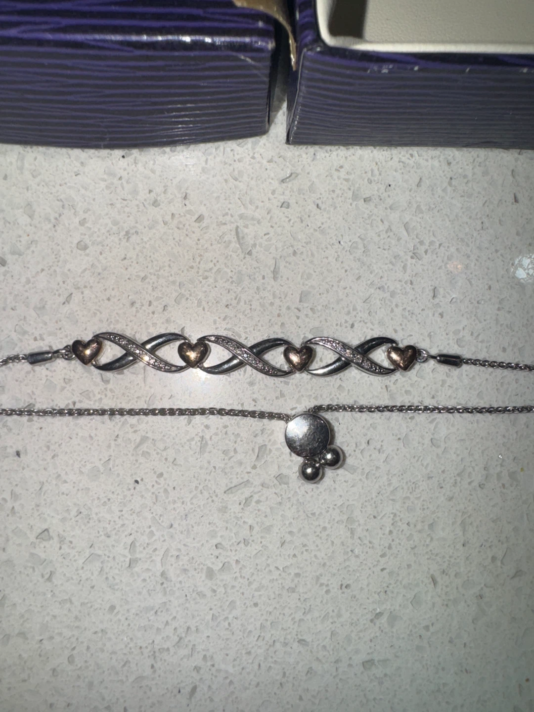 Diamond Infinity rose gold Heart Charm Bracelet - photo 2