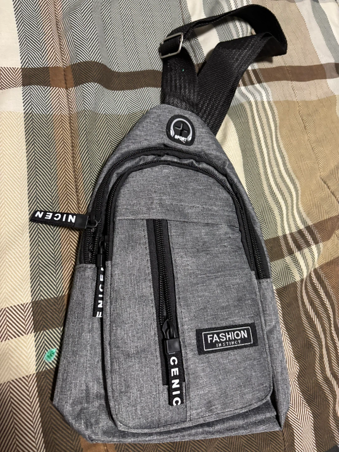 Grey Sling Bag