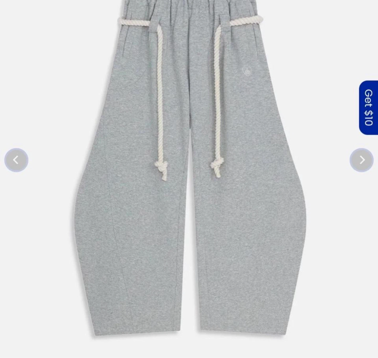 AELFRIC EDEN Grey Wide Leg BARREL Sweatpants