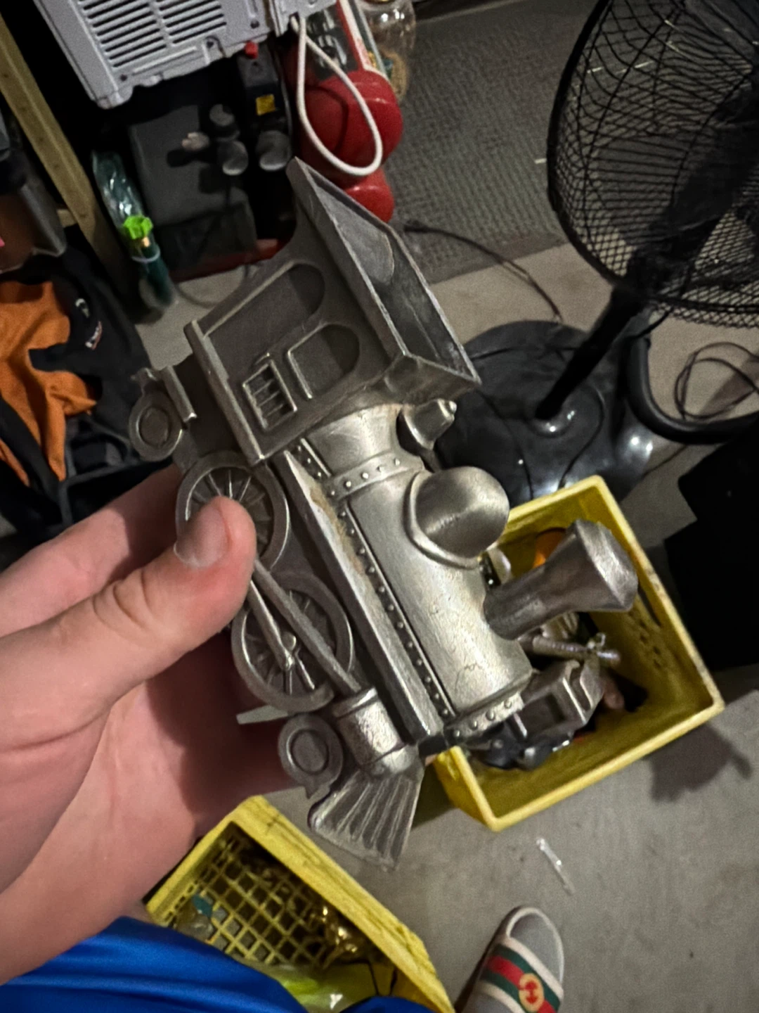 Vintage Metal Train Bank