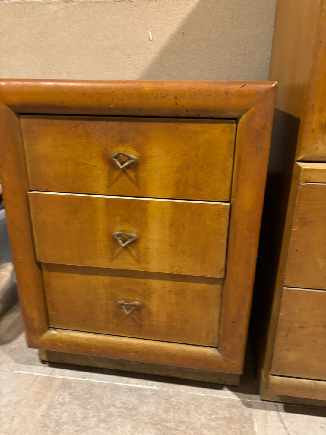 Vintage Wooden Dresser and Nightstand Set - photo 2