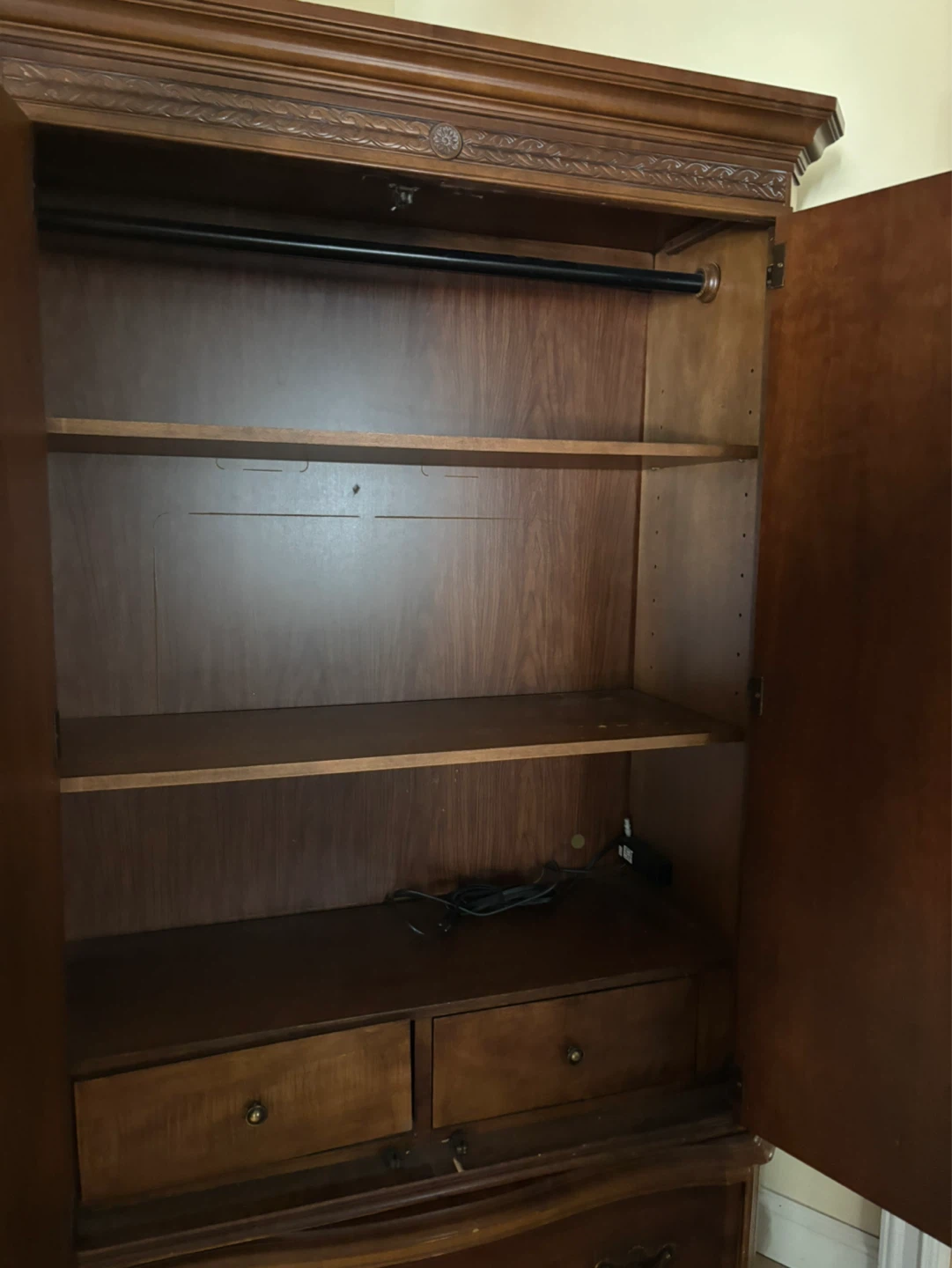 Wooden Armoire Wardrobe with Drawers - photo 2