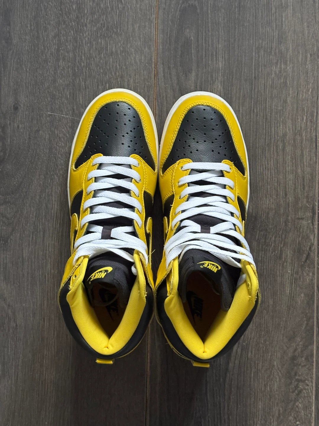 Nike Dunk High Yellow Black Sneakers - photo 2