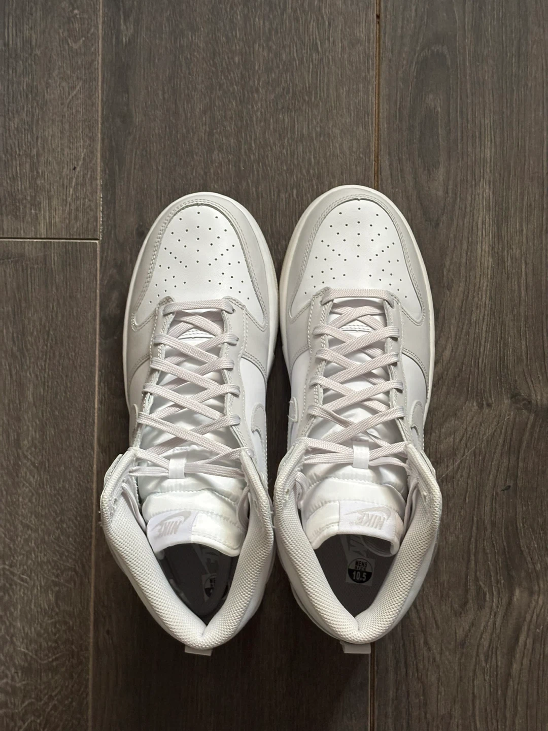 Nike Dunk High Men's Shoes Size 10.5 White/Grey - photo 2