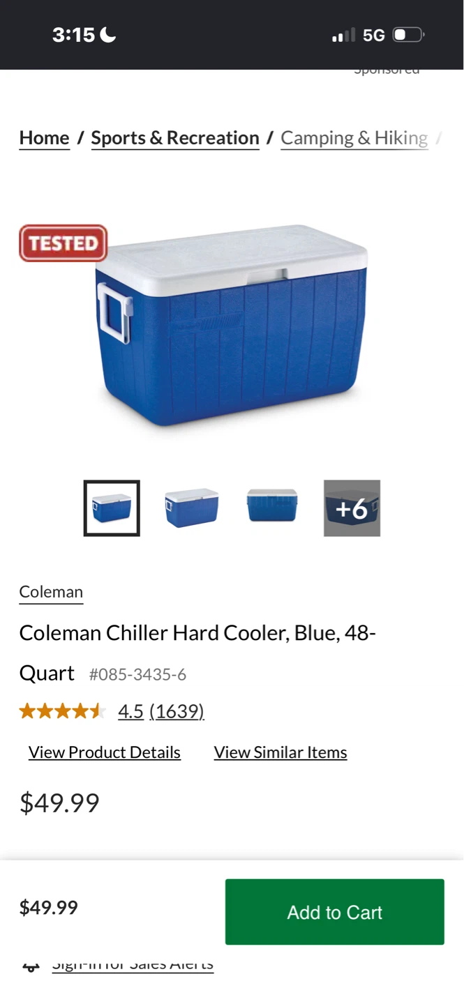Coleman Chiller Hard Cooler, Blue, 48-Quart - photo 4