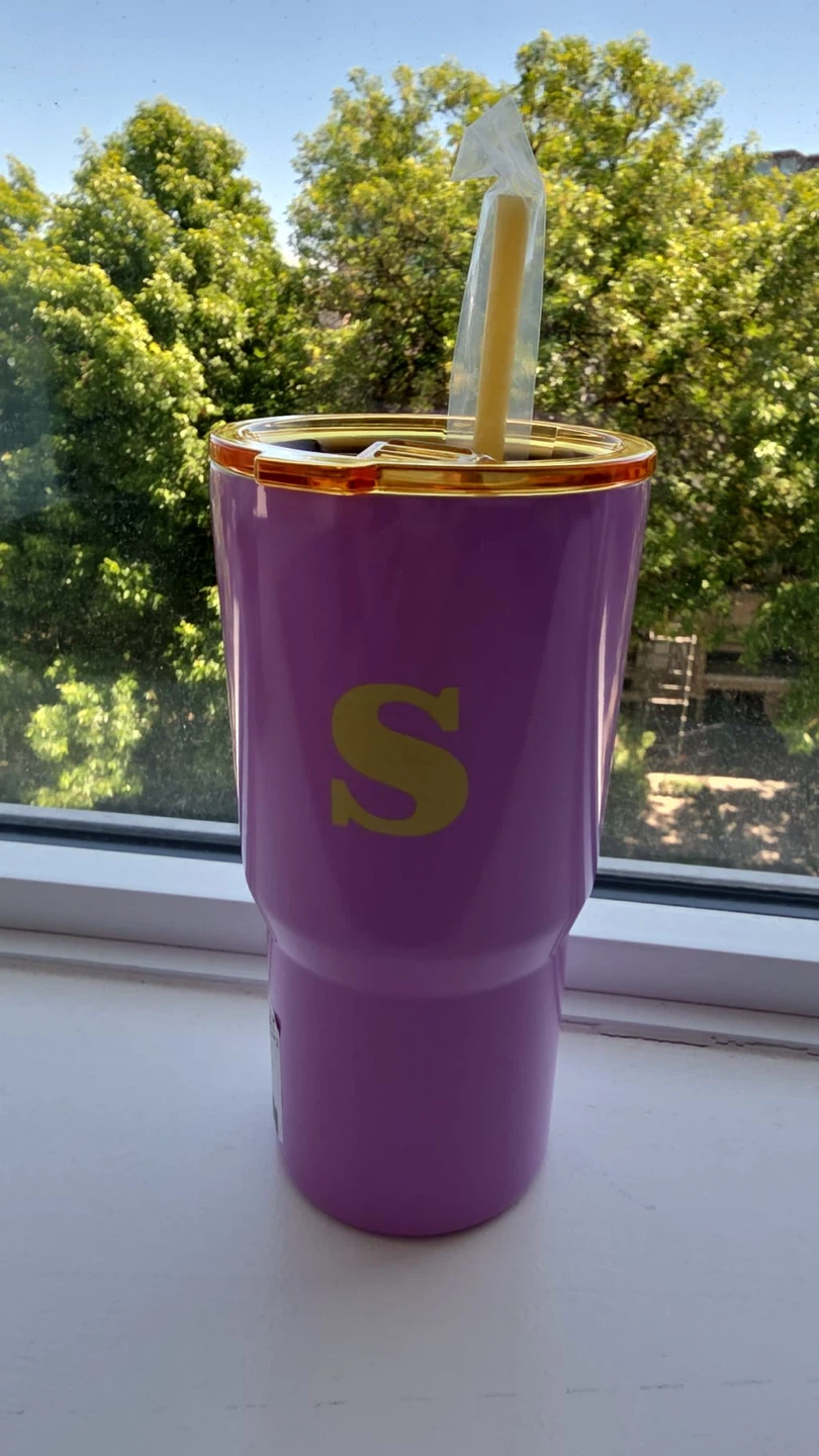 Kate Spade New York 20 oz Tumbler with Straw - Purple