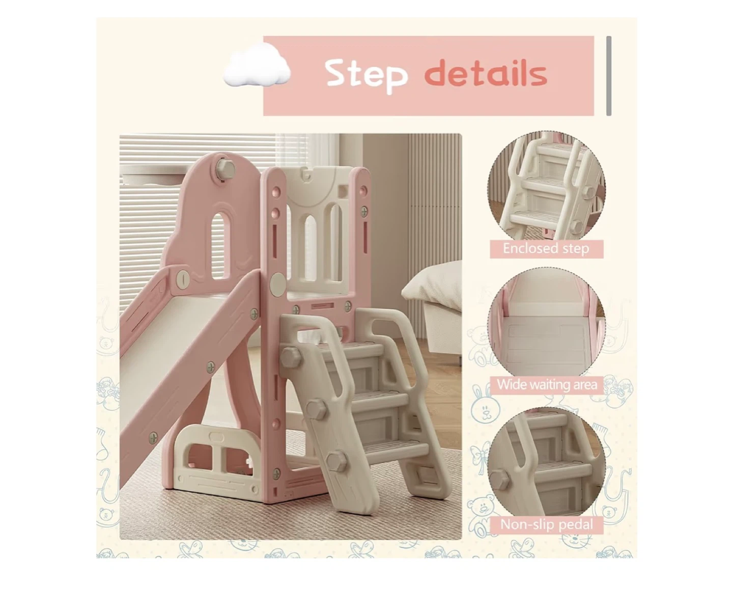 Toddler Slide Climber Playset with Basketball Hoop - photo 3