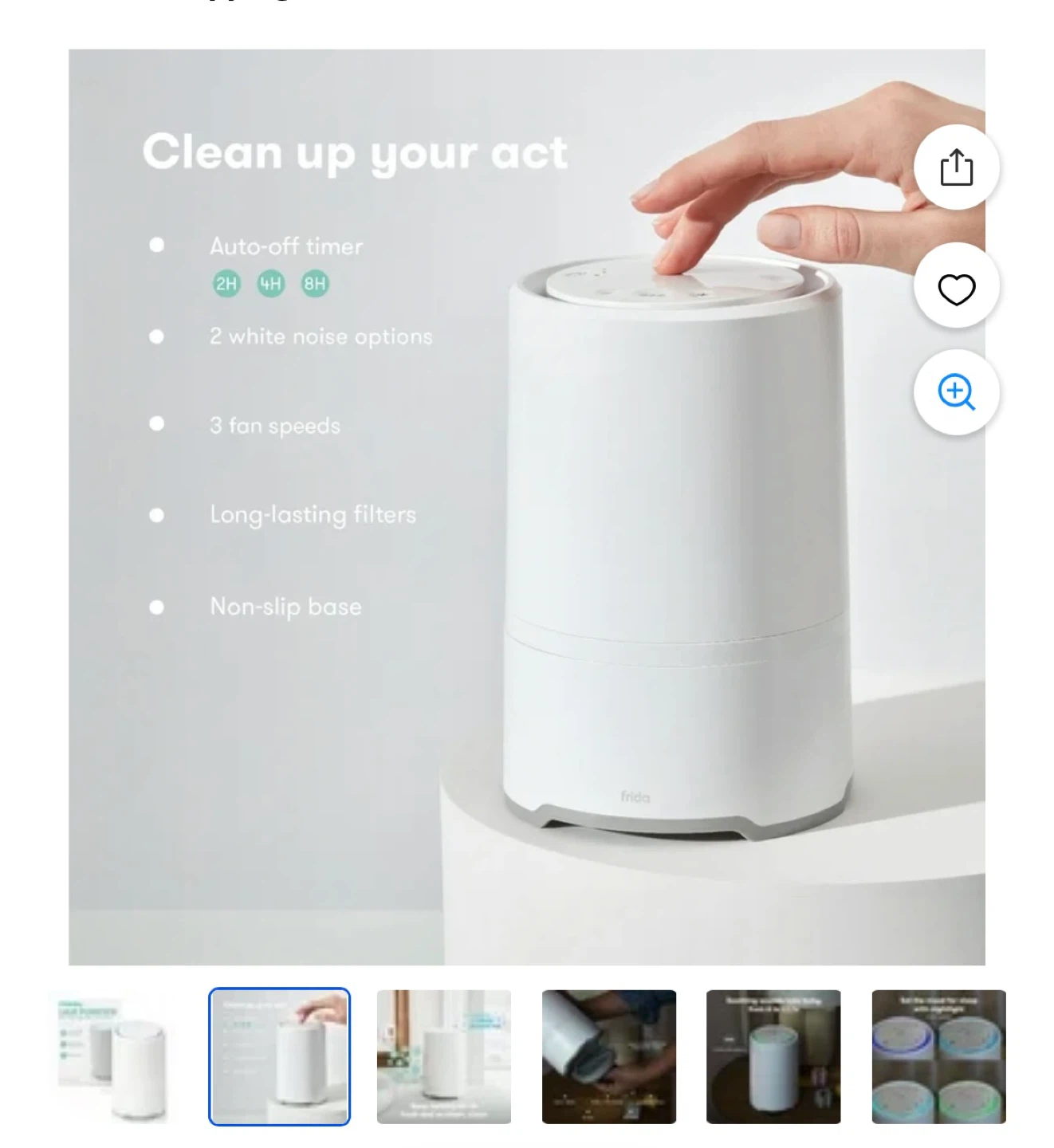 FridaBaby 3-in-1 Air Purifier + Sound Machine + Nightlight - photo 3