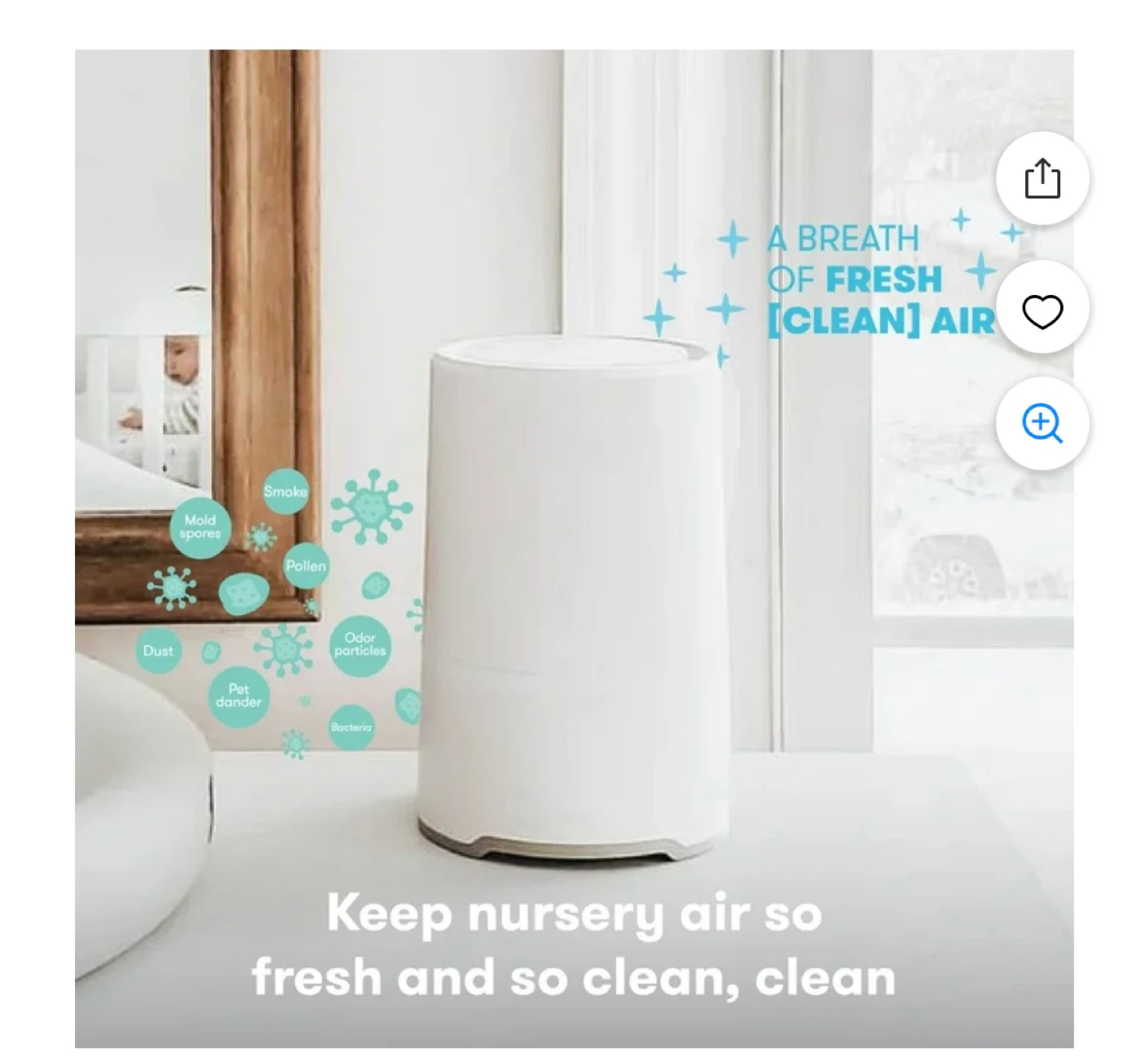 FridaBaby 3-in-1 Air Purifier + Sound Machine + Nightlight - photo 2